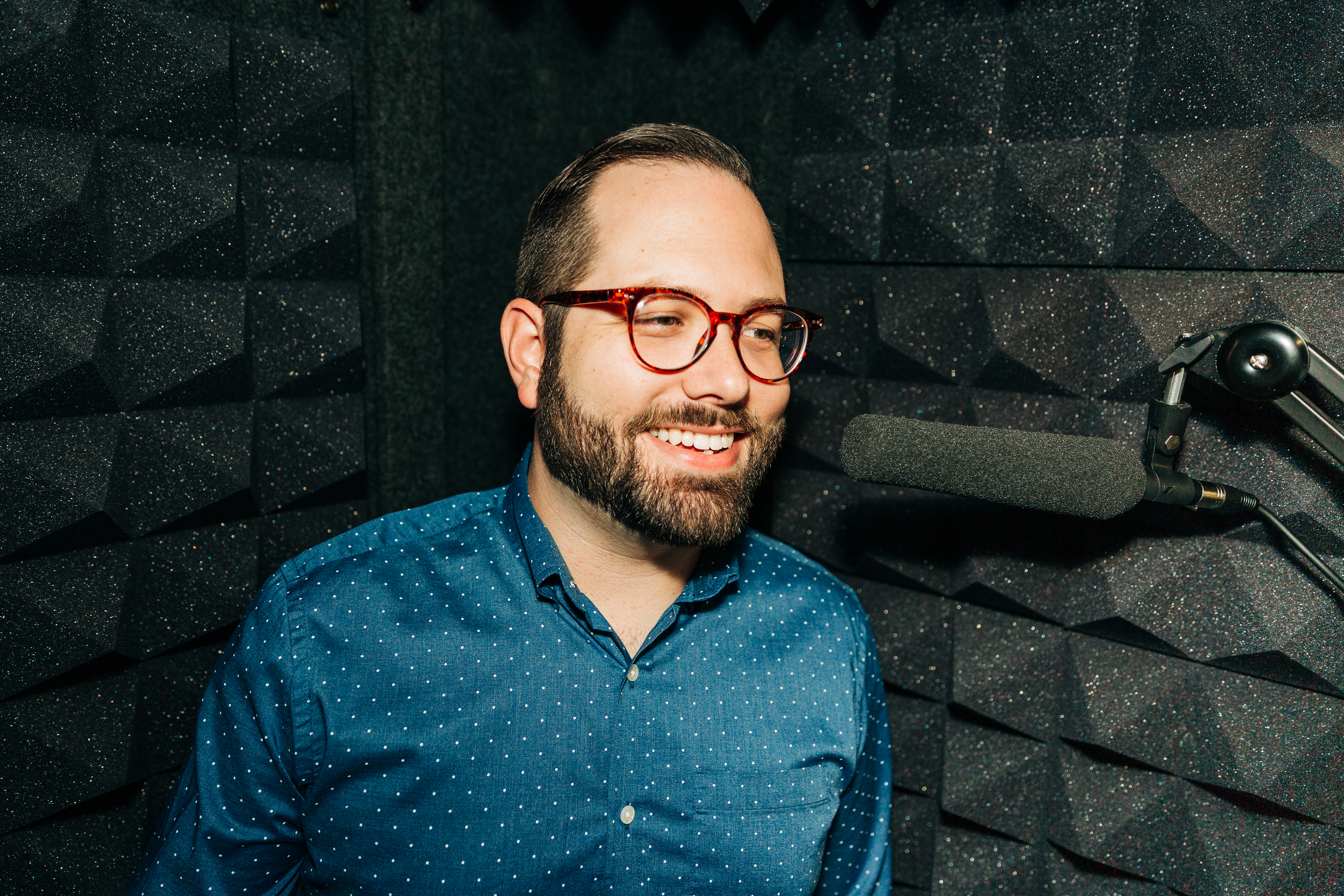 Trevor O'Hare in his Whisper Room booth